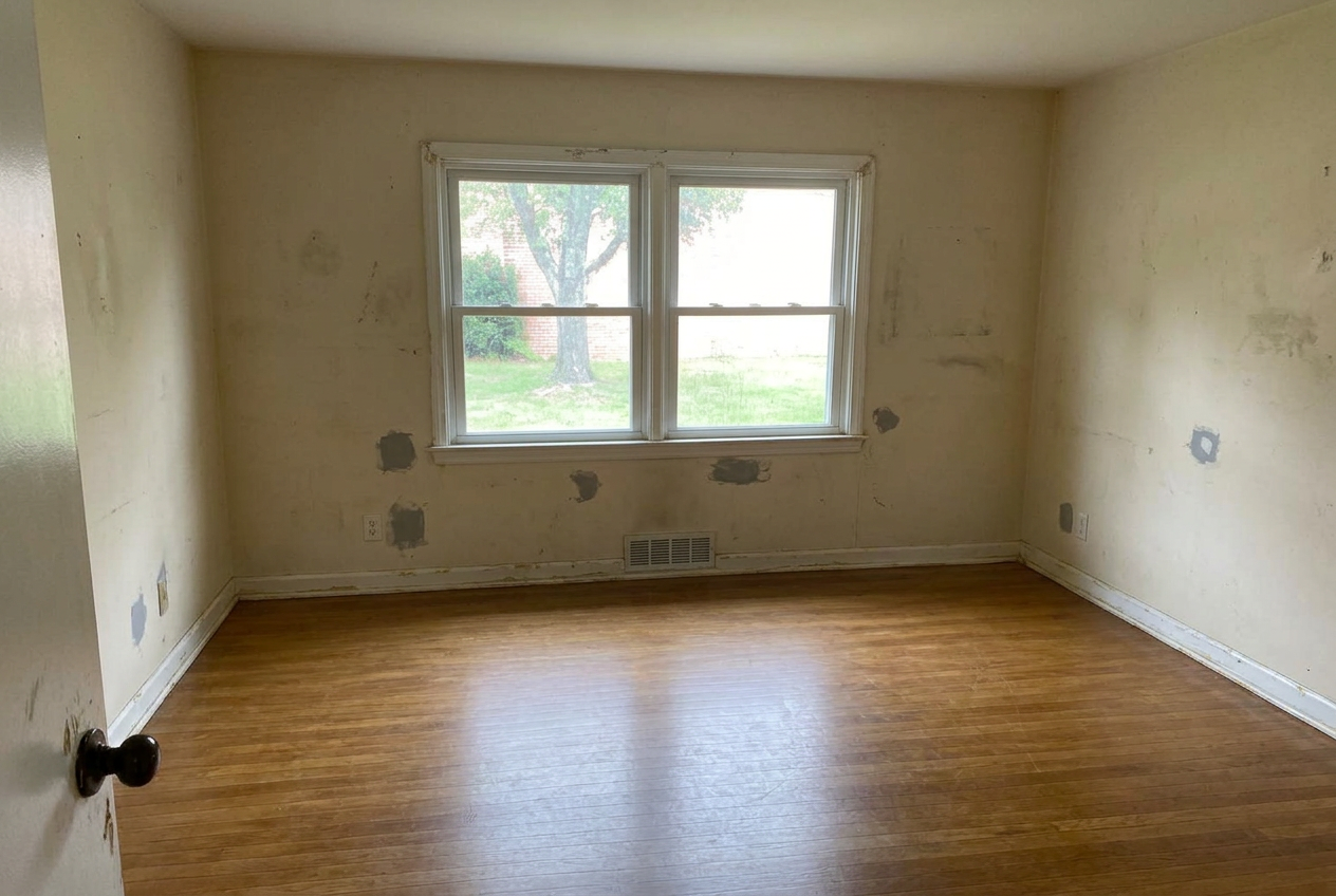 Interior repaint & trim — Tigard before