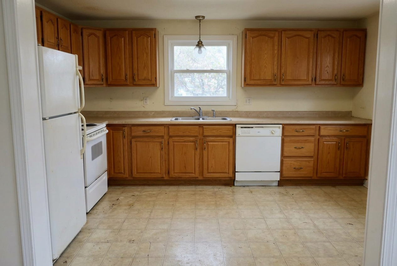 Custom cabinetry & flooring — Hillsboro before